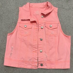 Vanity Coral Denim Vest
